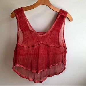Free People Festival Sheer Crop Top